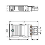 770-103 КОНЕКТОР 3P 25A ЧЕРЕН 0.5 - 4 mm2 МЪЖКИ - Image 2