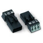 890-213 БУКСА ЧЕРНА 0,25 – 1,5 mm2 3P 16A ЖЕНСКА